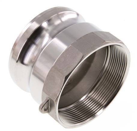 Acoplamiento de acero inoxidable Camlock DN 75 (3'') Rp 3'' Rosca Hembra Tipo A MIL-C-27487