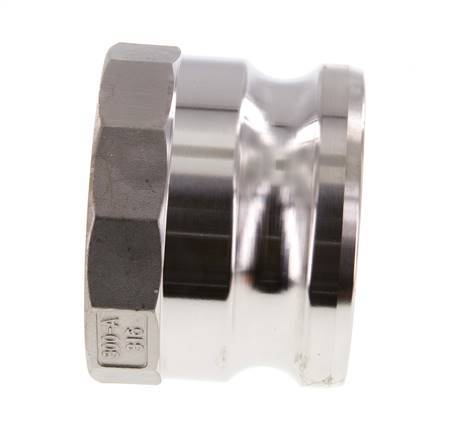 Acoplamiento de acero inoxidable Camlock DN 75 (3'') Rp 3'' Rosca Hembra Tipo A MIL-C-27487