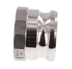 Acoplamiento de acero inoxidable Camlock DN 75 (3'') Rp 3'' Rosca Hembra Tipo A MIL-C-27487