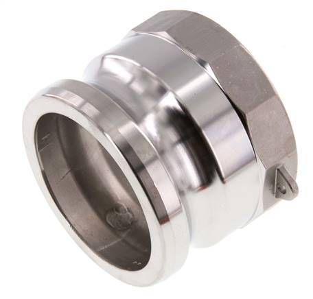 Acoplamiento de acero inoxidable Camlock DN 75 (3'') Rp 3'' Rosca Hembra Tipo A MIL-C-27487