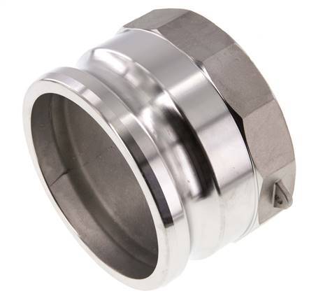 Acoplamiento de acero inoxidable Camlock DN 90 (4'') Rp 4'' Rosca Hembra Tipo A MIL-C-27487