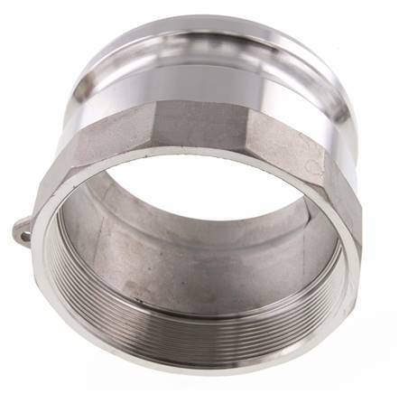 Acoplamiento de acero inoxidable Camlock DN 90 (4'') Rp 4'' Rosca Hembra Tipo A MIL-C-27487