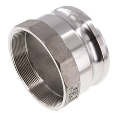 Acoplamiento de acero inoxidable Camlock DN 90 (4'') Rp 4'' Rosca Hembra Tipo A MIL-C-27487