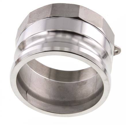 Acoplamiento de acero inoxidable Camlock DN 90 (4'') Rp 4'' Rosca Hembra Tipo A MIL-C-27487
