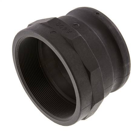 Acoplamiento de polipropileno Camlock DN 90 (4'') Rp 4'' Rosca Hembra Tipo A MIL-C-27487