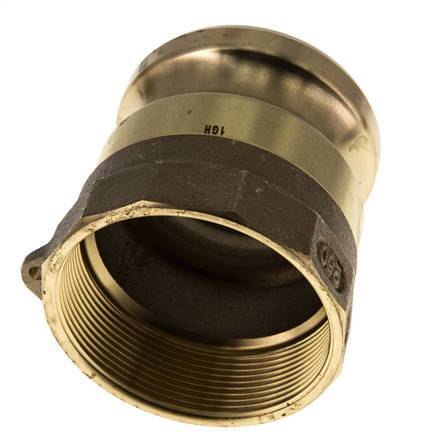 Acoplamiento de latón Camlock DN 60 (2 1/2'') Rp 2 1/2'' Rosca Hembra Tipo A MIL-C-27487