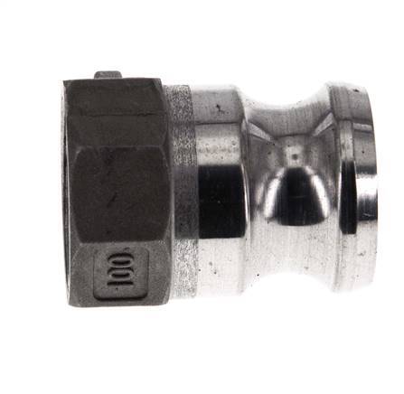 Acoplamiento de aluminio Camlock DN 25 (1'') Rp 1'' Rosca hembra Tipo A MIL-C-27487