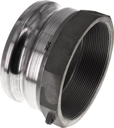 Acoplamiento de aluminio Camlock DN 90 (4'') Rp 4'' Rosca Hembra Tipo A MIL-C-27487