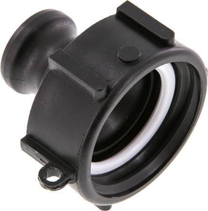 Acoplamiento de polipropileno Camlock DN 25 (1'') S 60 x 6 Conector IBC Tipo A MIL-C-27487