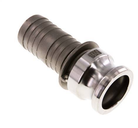 Acoplamiento de acero inoxidable Camlock DN 40 (1 1/2'') Pilar de manguera (38 mm) Tipo E MIL-C-27487