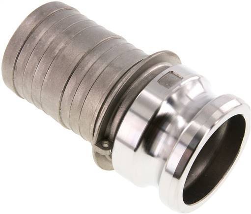 Acoplamiento de acero inoxidable Camlock DN 60 (2 1/2'') Pilar de manguera (63 mm) Tipo E MIL-C-27487
