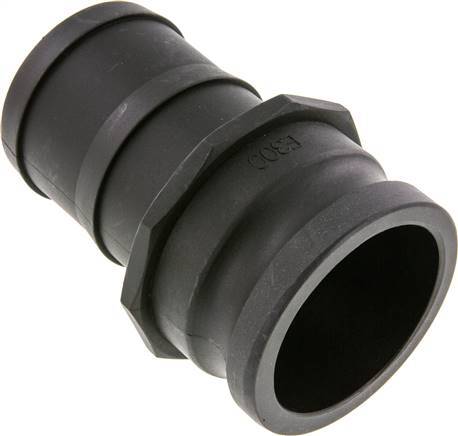 Acoplamiento de polipropileno Camlock DN 75 (3'') Pilar de manguera (75 mm) Tipo E MIL-C-27487