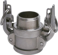 Acoplamiento de seguridad Camlock DN 50 (2'') de acero inoxidable R 2'' rosca macho tipo B MIL-C-27487