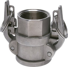 Acoplamiento de seguridad Camlock DN 90 (4'') de acero inoxidable Rp 4'' rosca hembra tipo D MIL-C-27487