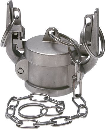 Tapón de seguridad de acero inoxidable Camlock DN 40 (1 1/2'') Tipo DC MIL-C-27487