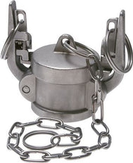 Tapón de seguridad de acero inoxidable Camlock DN 40 (1 1/2'') Tipo DC MIL-C-27487