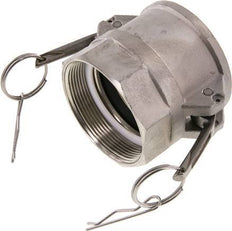 Acoplamiento de acero inoxidable Camlock DN 60 (2 1/2'') G 2 1/2'' Rosca hembra Tipo D EN 14420-7 (DIN 2828)