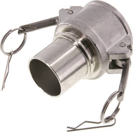 Acoplamiento de acero inoxidable Camlock DN 50 (2'') Pilar de manguera (50 mm) Tipo C EN 14420-7 (DIN 2828)