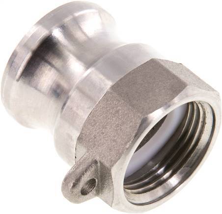 Acoplamiento de acero inoxidable Camlock DN 20 (3/4'') G 3/4'' Rosca hembra Tipo A EN 14420-7 (DIN 2828)