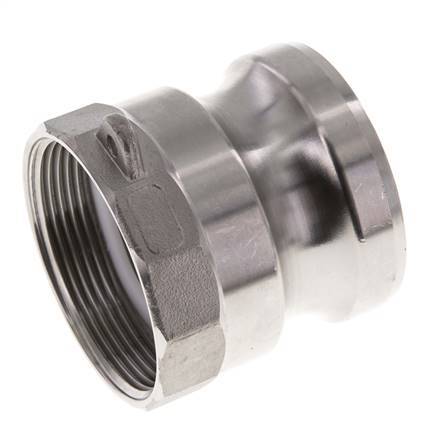 Acoplamiento de acero inoxidable Camlock DN 50 (2'') G 2'' Rosca hembra Tipo A EN 14420-7 (DIN 2828)