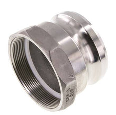 Acoplamiento de acero inoxidable Camlock DN 75 (3'') G 3'' Rosca hembra Tipo A EN 14420-7 (DIN 2828)