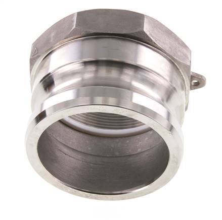 Acoplamiento de acero inoxidable Camlock DN 75 (3'') G 3'' Rosca hembra Tipo A EN 14420-7 (DIN 2828)