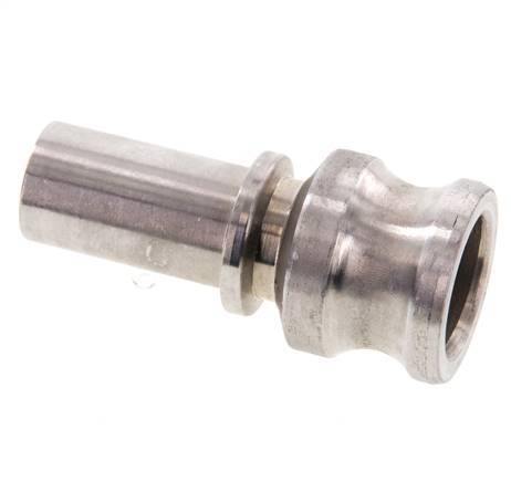 Acoplamiento de acero inoxidable Camlock DN 20 (3/4'') Pilar de manguera (19 mm) Tipo E EN 14420-7 (DIN 2828)