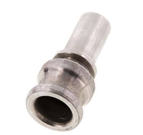Acoplamiento de acero inoxidable Camlock DN 20 (3/4'') Pilar de manguera (19 mm) Tipo E EN 14420-7 (DIN 2828)