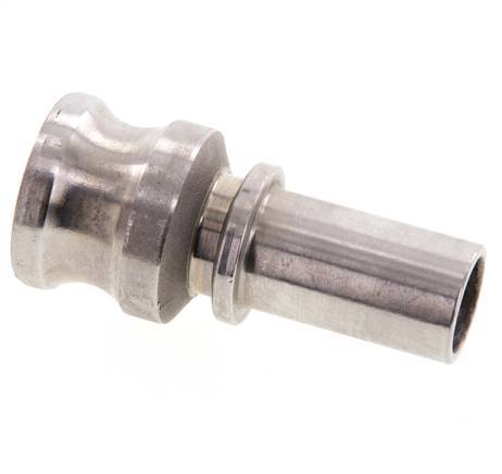 Acoplamiento de acero inoxidable Camlock DN 20 (3/4'') Pilar de manguera (19 mm) Tipo E EN 14420-7 (DIN 2828)