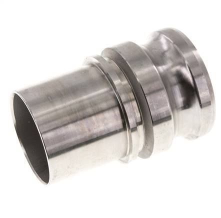 Acoplamiento de acero inoxidable Camlock DN 60 (2 1/2'') Pilar de manguera (63 mm) Tipo E EN 14420-7 (DIN 2828)