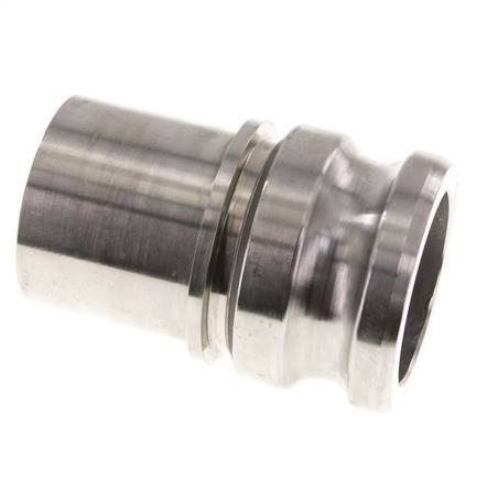 Acoplamiento de acero inoxidable Camlock DN 60 (2 1/2'') Pilar de manguera (63 mm) Tipo E EN 14420-7 (DIN 2828)