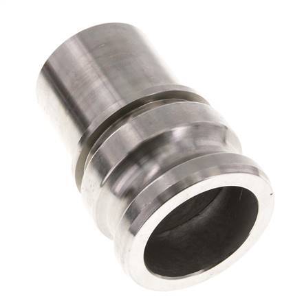 Acoplamiento de acero inoxidable Camlock DN 60 (2 1/2'') Pilar de manguera (63 mm) Tipo E EN 14420-7 (DIN 2828)
