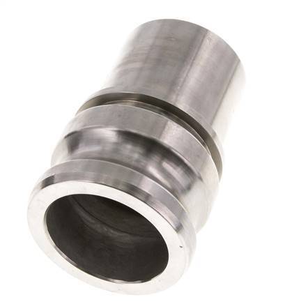 Acoplamiento de acero inoxidable Camlock DN 60 (2 1/2'') Pilar de manguera (63 mm) Tipo E EN 14420-7 (DIN 2828)