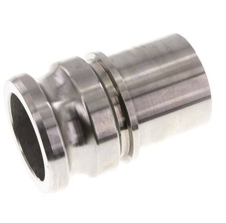 Acoplamiento de acero inoxidable Camlock DN 60 (2 1/2'') Pilar de manguera (63 mm) Tipo E EN 14420-7 (DIN 2828)