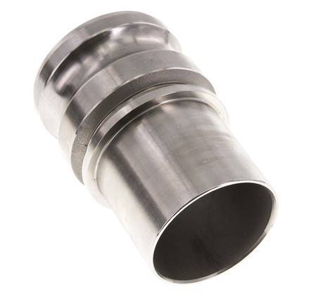Acoplamiento de acero inoxidable Camlock DN 60 (2 1/2'') Pilar de manguera (63 mm) Tipo E EN 14420-7 (DIN 2828)