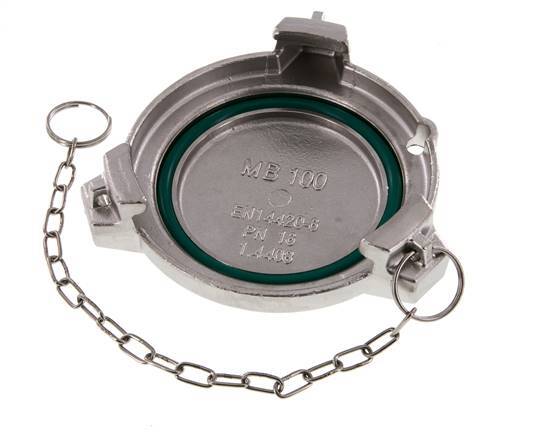 Tapa de camión cisterna de acero inoxidable DN 100 (TW) tipo MB