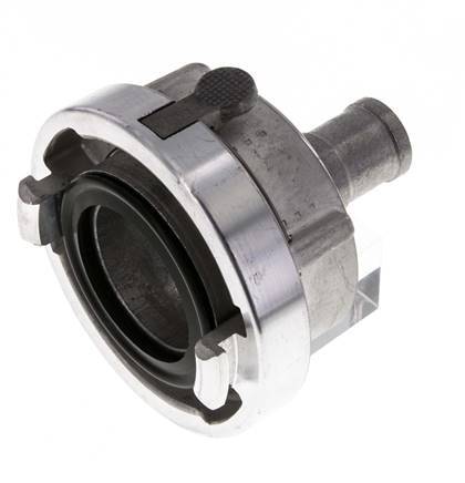 Acoplamiento Storz de aluminio forjado 52-C (66 mm) Pilar de manguera de 25 mm giratorio con bloqueo
