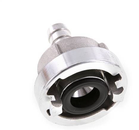 Acoplamiento Storz de aluminio forjado 25-D (31 mm) Pilar de manguera de 13 mm Giratorio para una manguera de PVC