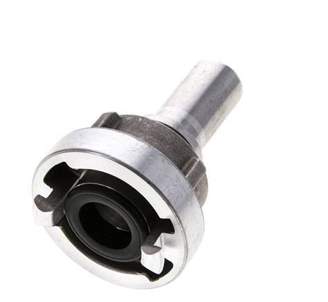 Acoplamiento Storz de aluminio forjado 25-D (31 mm) Pilar de manguera de 19 mm giratorio para conexión de abrazadera de seguridad