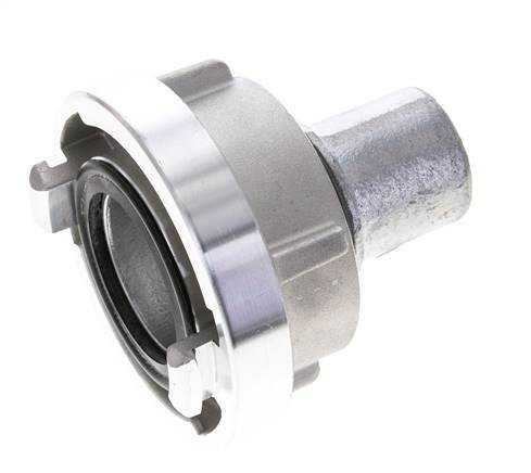 Acoplamiento Storz de aluminio forjado 52-C (66 mm) Pilar de manguera de 38 mm giratorio para conexión de abrazadera de seguridad