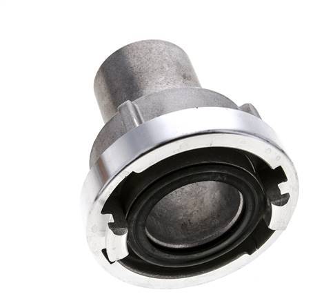 Acoplamiento Storz de aluminio forjado 52-C (66 mm) Pilar de manguera de 50 mm giratorio para conexión de abrazadera de seguridad