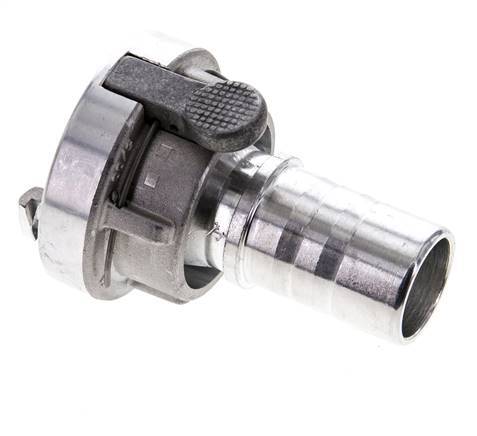 Acoplamiento Storz de aluminio forjado 25-D (31 mm) Pilar de manguera de 25 mm giratorio con bloqueo para conexión de abrazadera de seguridad