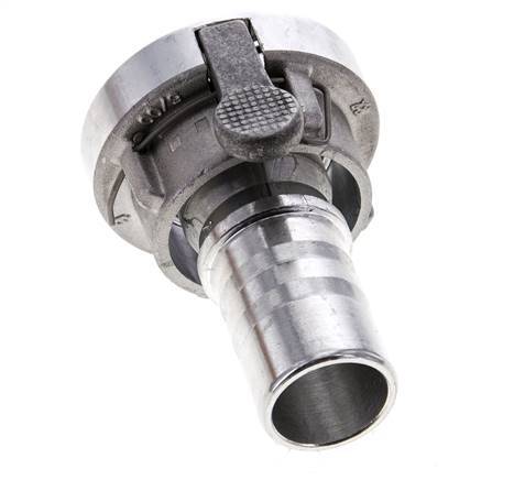 Acoplamiento Storz de aluminio forjado 25-D (31 mm) Pilar de manguera de 25 mm giratorio con bloqueo para conexión de abrazadera de seguridad