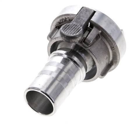 Acoplamiento Storz de aluminio forjado 25-D (31 mm) Pilar de manguera de 25 mm giratorio con bloqueo para conexión de abrazadera de seguridad