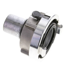 Acoplamiento Storz de aluminio forjado 52-C (66 mm) Pilar de manguera de 38 mm giratorio con bloqueo para conexión de abrazadera de seguridad