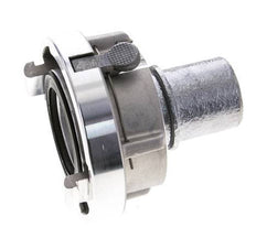Acoplamiento Storz de aluminio forjado 52-C (66 mm) Pilar de manguera de 38 mm giratorio con bloqueo para conexión de abrazadera de seguridad