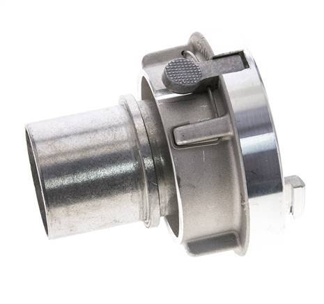 Acoplamiento Storz de aluminio forjado 52-C (66 mm) Pilar de manguera de 50 mm giratorio con bloqueo para conexión de abrazadera de seguridad