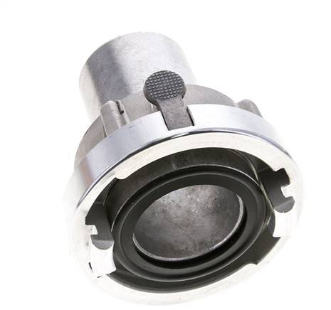 Acoplamiento Storz de aluminio forjado 52-C (66 mm) Pilar de manguera de 50 mm giratorio con bloqueo para conexión de abrazadera de seguridad