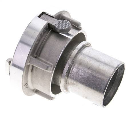 Acoplamiento Storz de aluminio forjado 52-C (66 mm) Pilar de manguera de 50 mm giratorio con bloqueo para conexión de abrazadera de seguridad