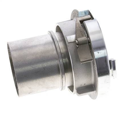 Acoplamiento Storz de aluminio forjado 75-B (89 mm) Pilar de manguera de 75 mm giratorio con bloqueo para conexión de abrazadera de seguridad